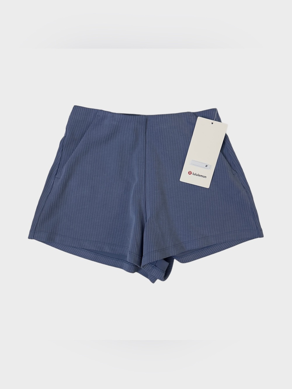 Lululemon Ribbed Softstreme High-Rise Short 2” - Oasis Blue, Size 2